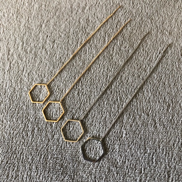 GEOMETRIC DROP EARRINGS - Picture 6 of 7